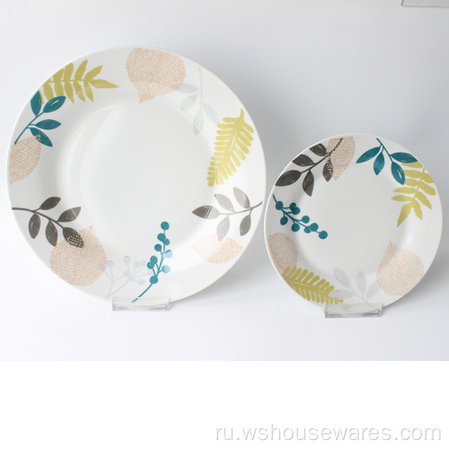 Новый дизайн цветовой остекленной набор посуды